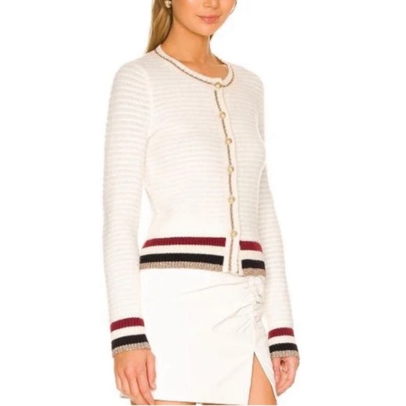 L'Agence Archer Ivory Cardigan NWOT - Picture 3 of 9